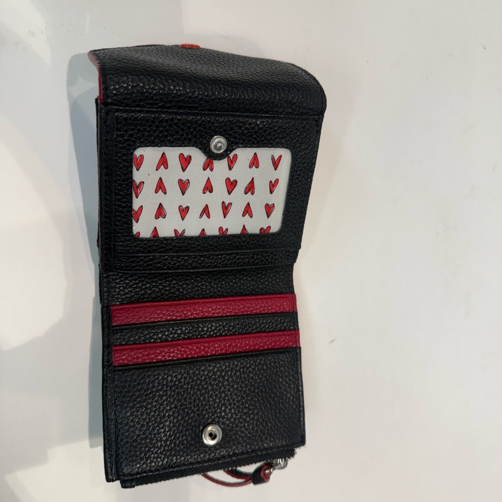 All My Lovin’ Compact Wallet Brighton Black Pebbled Leather Bifold Wallet. - Picture 5 of 7